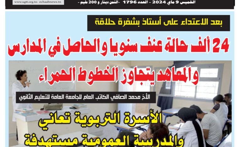 صورة النسخة الألكترونية من العدد 1796 من جريدة الشعب ليوم الخميس 09 ماي 2024