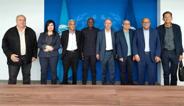 صورة لقاء مثمر عقده وفد الاتحاد العام التونسي للشغل بالمدير العام لمنظمة العمل الدولية
